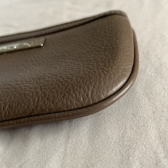 Calvin Klein Leather Zip Wristlet - Taupe - Picture 8 of 10
